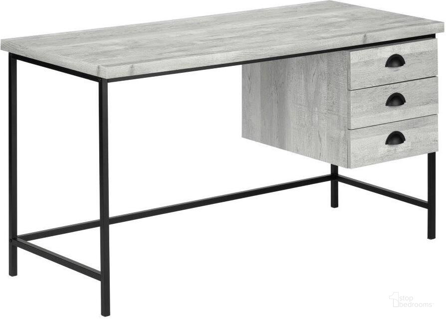 The appearance of 55 Inch Computer Desk In Grey Reclaimed Wood designed by Monarch Specialties in the modern / contemporary interior design. This grey piece of furniture  was selected by 1StopBedrooms from  to add a touch of cosiness and style into your home. Sku: I 7486. Product Type: Computer Desk. Material: MDF. Image1