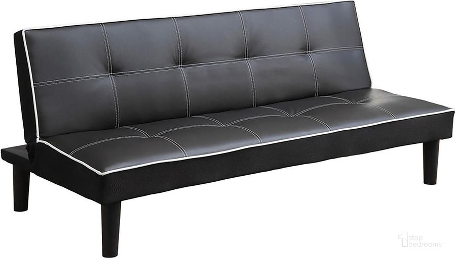 The appearance of 550044 Black Leatherette Sofa Bed designed by Coaster in the transitional interior design. This black piece of furniture  was selected by 1StopBedrooms from Black Collection to add a touch of cosiness and style into your home. Sku: 550044. Product Type: Sofa. Material: Vinyl. Key Features: Tufted. Image1