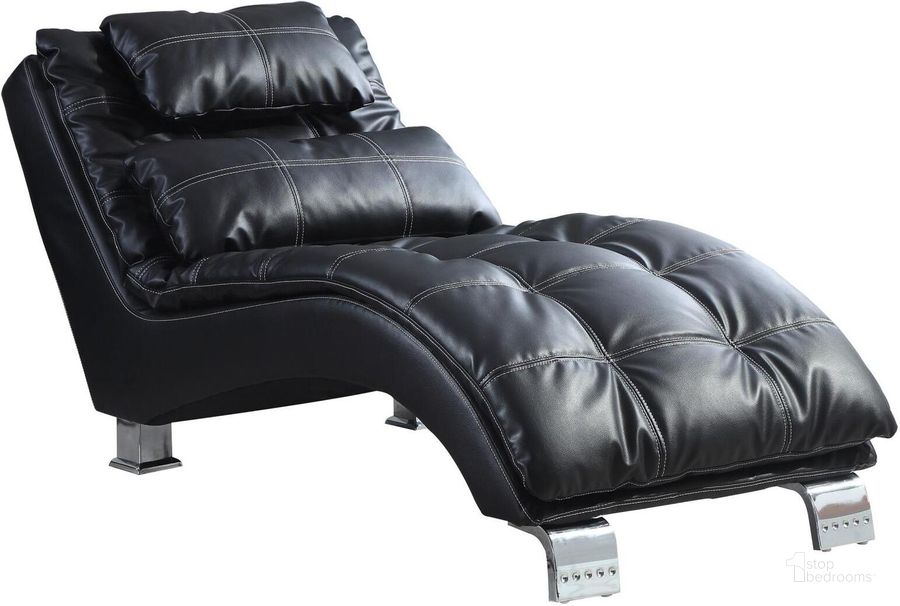 The appearance of Black Chaise designed by Coaster in the traditional interior design. This black piece of furniture  was selected by 1StopBedrooms from Contemporary Collection to add a touch of cosiness and style into your home. Sku: 550075. Product Type: Chaise. Material: Vinyl. Image1