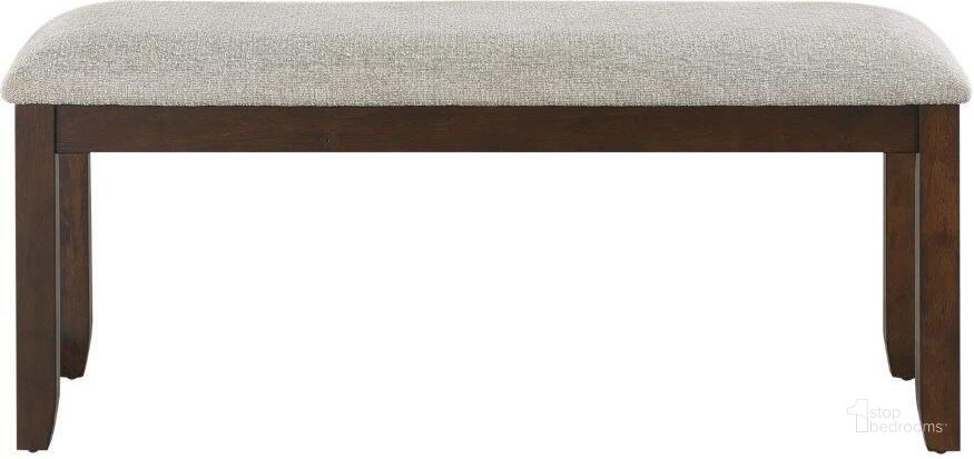 The appearance of 5710-13 Gray Upholstered Bench designed by Homelegance in the transitional interior design. This brown and gray piece of furniture  was selected by 1StopBedrooms from Binghampton Collection to add a touch of cosiness and style into your home. Sku: 5710-13. Product Type: Dining Bench. Material: Chenille. Image1