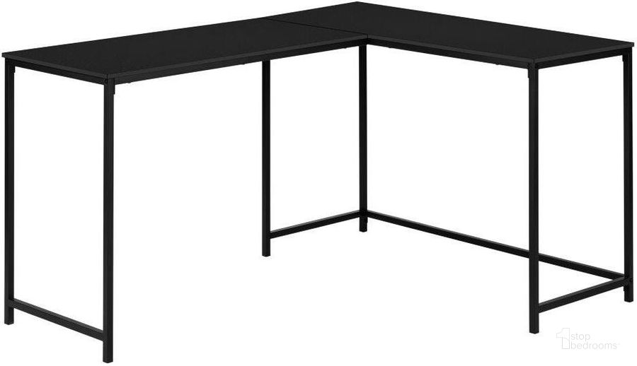 The appearance of 58 Inch Computer Desk In Black Top And Black Metal Corner designed by Monarch Specialties in the modern / contemporary interior design. This black piece of furniture  was selected by 1StopBedrooms from  to add a touch of cosiness and style into your home. Sku: I 7394. Material: Metal. Product Type: Computer Desk. Image1