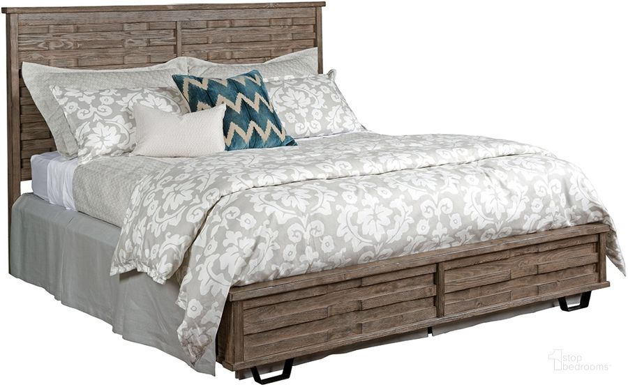 The appearance of Foundry King Panel Bed designed by Kincaid in the country / farmhouse interior design. This brown piece of furniture  was selected by 1StopBedrooms from Foundry Collection to add a touch of cosiness and style into your home. Sku: 59-131P. Bed Type: Panel Bed. Material: Wood. Product Type: Panel Bed. Bed Size: King.