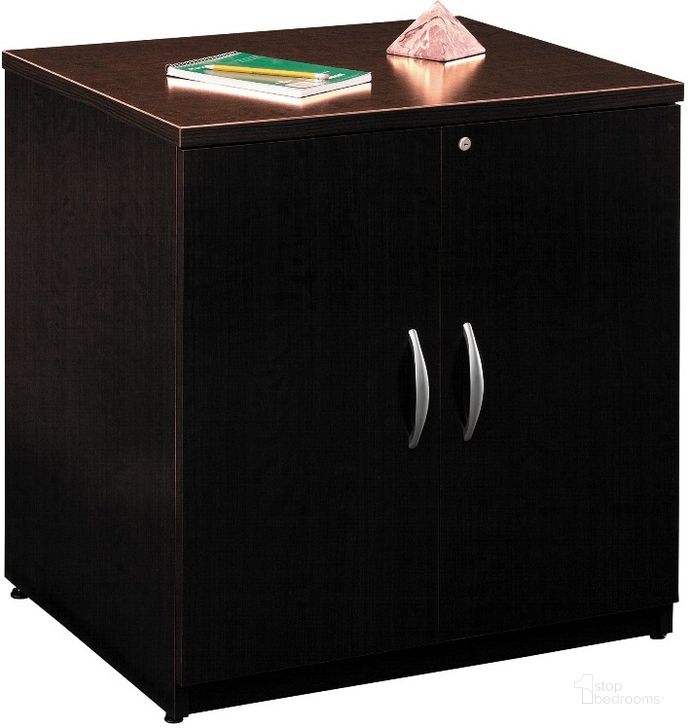 The appearance of Series C Mocha Cherry 30 Inch Storage Cabinet designed by Bush Furniture in the modern / contemporary interior design. This mocha cherry piece of furniture  was selected by 1StopBedrooms from Series C Collection to add a touch of cosiness and style into your home. Sku: WC12996A. Material: Wood. Product Type: Storage Cabinet. Image1