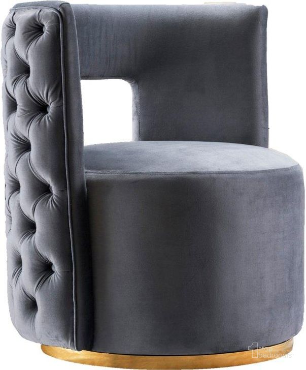 The appearance of Theo Grey Velvet Accent Chair designed by Meridian in the modern / contemporary interior design. This grey velvet piece of furniture  was selected by 1StopBedrooms from Theo Collection to add a touch of cosiness and style into your home. Sku: 594Grey. Product Type: Accent Chair. Material: Velvet. Image1