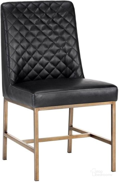 The appearance of 5west Leighland Coal Black Dining Chair Set Of 2 designed by Sunpan in the transitional interior design. This black piece of furniture  was selected by 1StopBedrooms from 5West Collection to add a touch of cosiness and style into your home. Sku: 104910. Material: Faux Leather. Product Type: Dining Chair. Image1