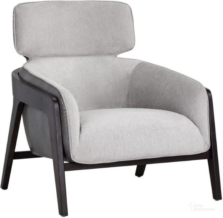 The appearance of 5West Maximus Polo Club Stone And Overcast Grey Arm Chair designed by Sunpan in the transitional interior design. This gray piece of furniture  was selected by 1StopBedrooms from 5West Collection to add a touch of cosiness and style into your home. Sku: 105410. Material: Faux Leather. Product Type: Accent Chair. Image1