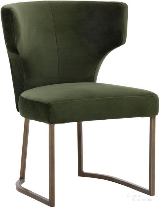 The appearance of 5west Moss Green Yorkville Dining Chair designed by Sunpan in the modern / contemporary interior design. This green piece of furniture  was selected by 1StopBedrooms from 5West Collection to add a touch of cosiness and style into your home. Sku: 103236. Material: Fabric. Product Type: Dining Chair. Image1