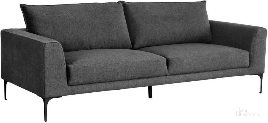 The appearance of 5West Virgo Polo Club Kohl Grey Sofa designed by Sunpan in the transitional interior design. This gray piece of furniture  was selected by 1StopBedrooms from 5West Collection to add a touch of cosiness and style into your home. Sku: 105357. Material: Fabric. Product Type: Sofa. Image1