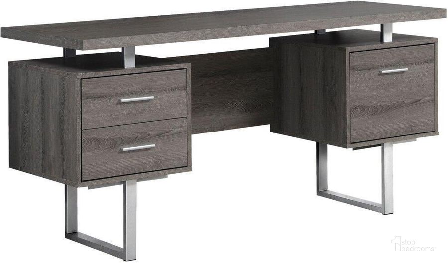 The appearance of 60 Inch Computer Desk In Dark Taupe I 7082 designed by Monarch Specialties in the modern / contemporary interior design. This dark taupe piece of furniture  was selected by 1StopBedrooms from  to add a touch of cosiness and style into your home. Sku: I 7082. Product Type: Computer Desk. Material: MDF. Image1