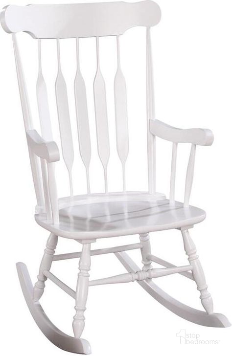 The appearance of 600174 Wooden Rocking Chair designed by Coaster in the traditional interior design. This white piece of furniture  was selected by 1StopBedrooms from  to add a touch of cosiness and style into your home. Sku: 600174. Material: Wood. Product Type: Chair. Image1