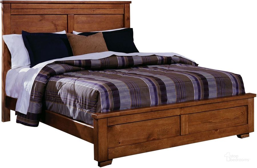 The appearance of Diego Cinnamon Pine King Panel Bed designed by Progressive Furniture in the transitional interior design. This brown piece of furniture  was selected by 1StopBedrooms from Diego Collection to add a touch of cosiness and style into your home. Sku: 61652-94;61652-95;61652-97. Bed Type: Panel Bed. Material: Wood. Product Type: Panel Bed. Bed Size: King. Image1