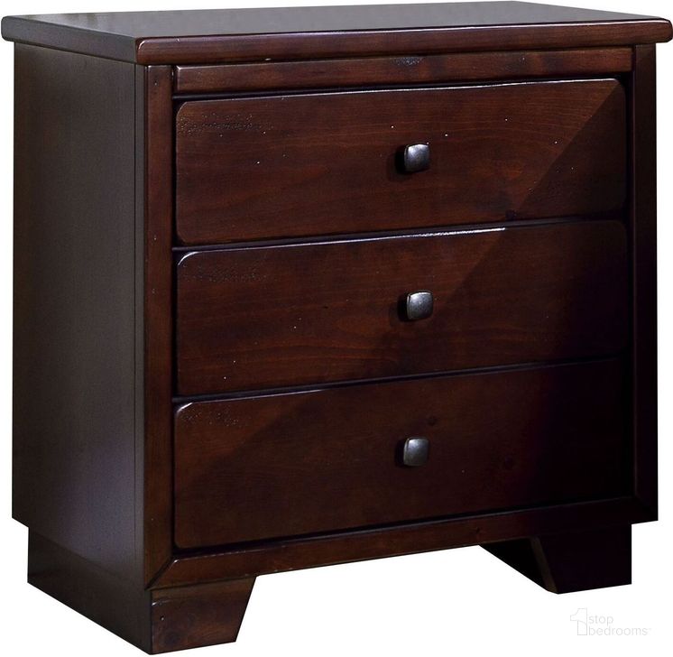 The appearance of Diego Espresso Pine Nightstand designed by Progressive Furniture in the transitional interior design. This espresso piece of furniture  was selected by 1StopBedrooms from Diego Collection to add a touch of cosiness and style into your home. Sku: 61662-43. Material: Wood. Product Type: Nightstand. Image1