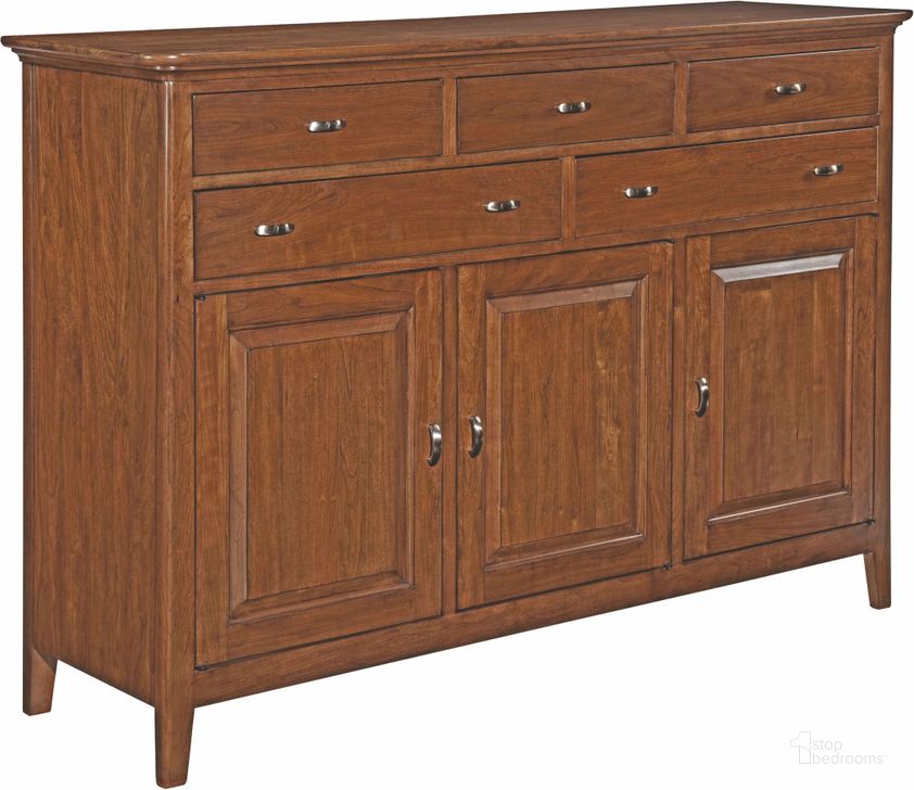 The appearance of Cherry Park Sideboard designed by Kincaid in the modern / contemporary interior design. This brown piece of furniture  was selected by 1StopBedrooms from Cherry Park Collection to add a touch of cosiness and style into your home. Sku: 63-090V. Material: Wood. Product Type: Sideboard. Image1