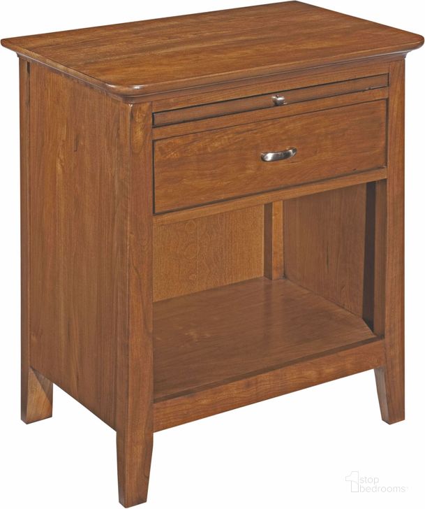 The appearance of Cherry Park Open Nightstand designed by Kincaid in the transitional interior design. This brown piece of furniture  was selected by 1StopBedrooms from Cherry Park Collection to add a touch of cosiness and style into your home. Sku: 63-143V. Material: Wood. Product Type: Nightstand. Image1