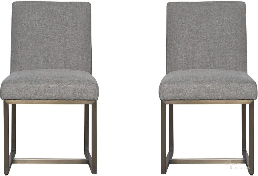 The appearance of Modern Cooper Gray Side Chair Set of 2 designed by Universal in the modern / contemporary interior design. This gray piece of furniture  was selected by 1StopBedrooms from Modern Collection to add a touch of cosiness and style into your home. Sku: 643732. Material: Fabric. Product Type: Side Chair. Image1