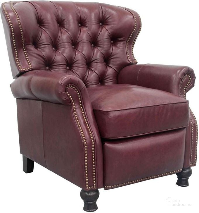 The appearance of Presidential Recliner (Wine) designed by BarcaLounger in the traditional interior design. This wine piece of furniture  was selected by 1StopBedrooms from Presidential Collection to add a touch of cosiness and style into your home. Sku: 74148570076. Material: Leather. Product Type: Recliner. Image1