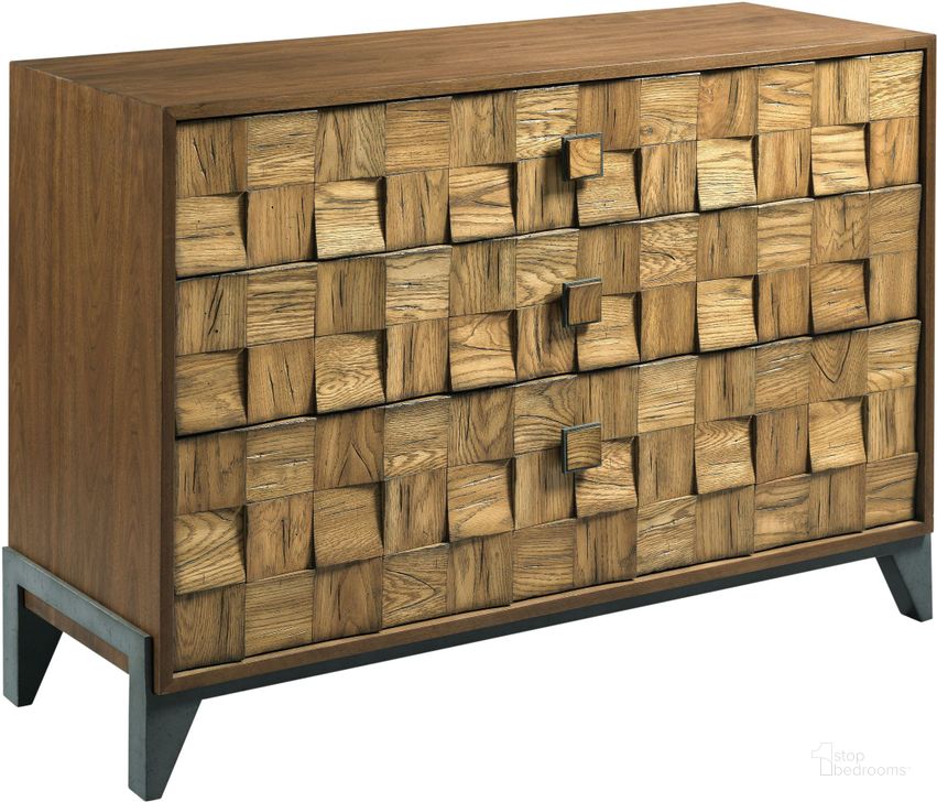 The appearance of AD Modern Synergy Oak and Walnut Pattern Console designed by American Drew in the modern / contemporary interior design. This brown piece of furniture  was selected by 1StopBedrooms from Ad Modern Synergy Collection to add a touch of cosiness and style into your home. Sku: 700-937. Material: Wood. Product Type: Sideboard. Image1