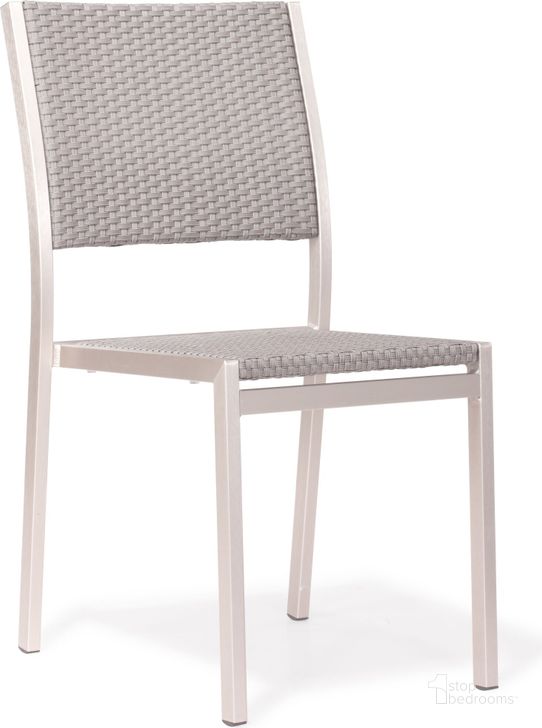 The appearance of Metropolitan Brushed Aluminum Dining Chair Set of 2 designed by Zuo Modern in the modern / contemporary interior design. This brushed aluminum piece of furniture  was selected by 1StopBedrooms from Metropolitan Collection to add a touch of cosiness and style into your home. Sku: 701866. Product Type: Dining Chair. Material: Aluminium. Image1