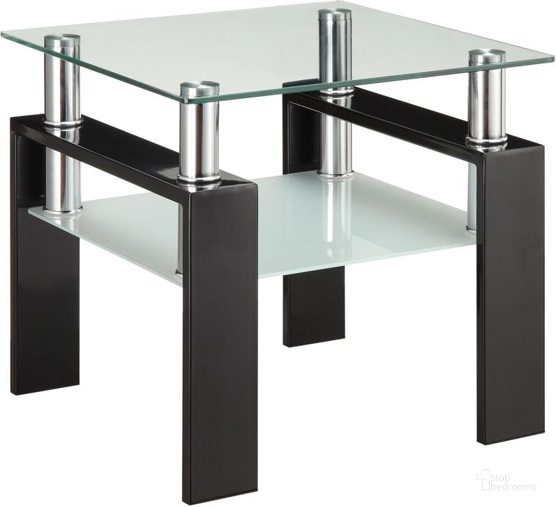 The appearance of 702287 Black End Table designed by Coaster in the modern / contemporary interior design. This black piece of furniture  was selected by 1StopBedrooms from Tempered Collection to add a touch of cosiness and style into your home. Sku: 702287B1;702287B2. Table Top Shape: Triangular. Material: Metal. Product Type: End Table. Image1