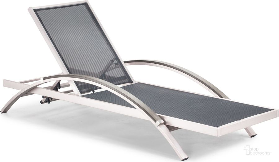 The appearance of Metropolitan Brushed Aluminum Lounger designed by Zuo Modern in the modern / contemporary interior design. This brushed aluminum piece of furniture  was selected by 1StopBedrooms from Metropolitan Collection to add a touch of cosiness and style into your home. Sku: 703187. Material: Vinyl. Product Type: Outdoor Chaise Lounge. Image1