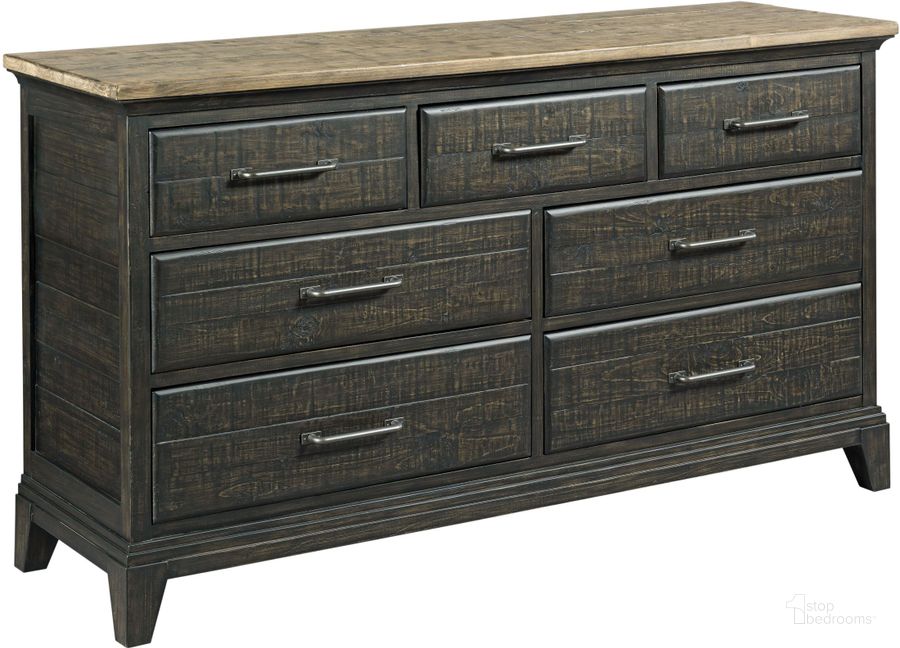 The appearance of Plank Road Charcoal Farmstead Dresser designed by Kincaid in the modern / contemporary interior design. This charcoal piece of furniture  was selected by 1StopBedrooms from Plank Road Collection to add a touch of cosiness and style into your home. Sku: 706-120C. Material: Wood. Product Type: Dresser. Image1
