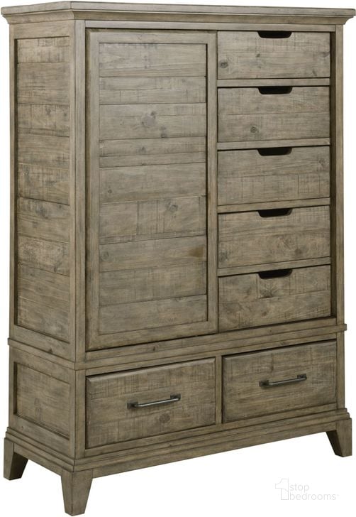The appearance of Plank Road Stone Wheeler Door Chest designed by Kincaid in the modern / contemporary interior design. This stone piece of furniture  was selected by 1StopBedrooms from Plank Road Collection to add a touch of cosiness and style into your home. Sku: 706-250S. Material: Wood. Product Type: Chest. Image1