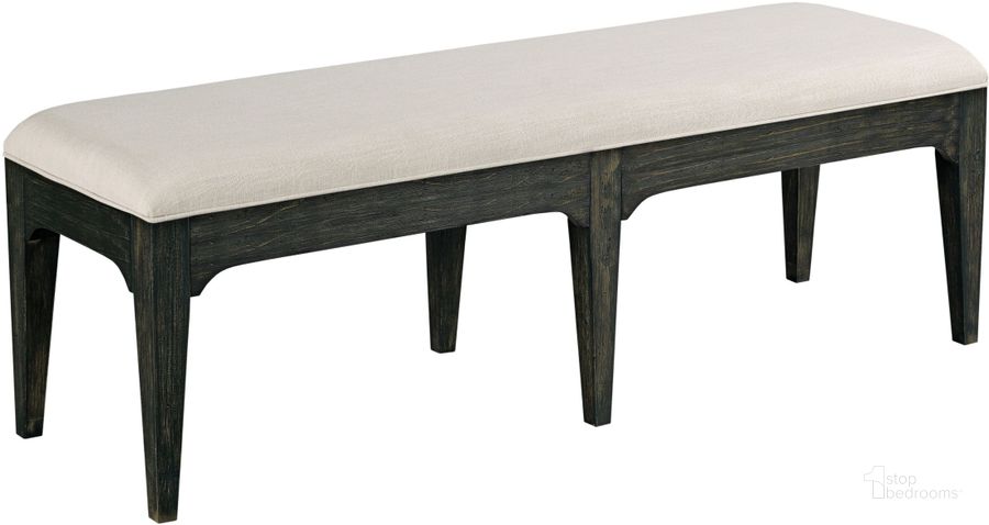 The appearance of Plank Road Charcoal Rankin Bench designed by Kincaid in the modern / contemporary interior design. This gray piece of furniture  was selected by 1StopBedrooms from Plank Road Collection to add a touch of cosiness and style into your home. Sku: 706-480C. Material: Wood. Product Type: Bench. Image1