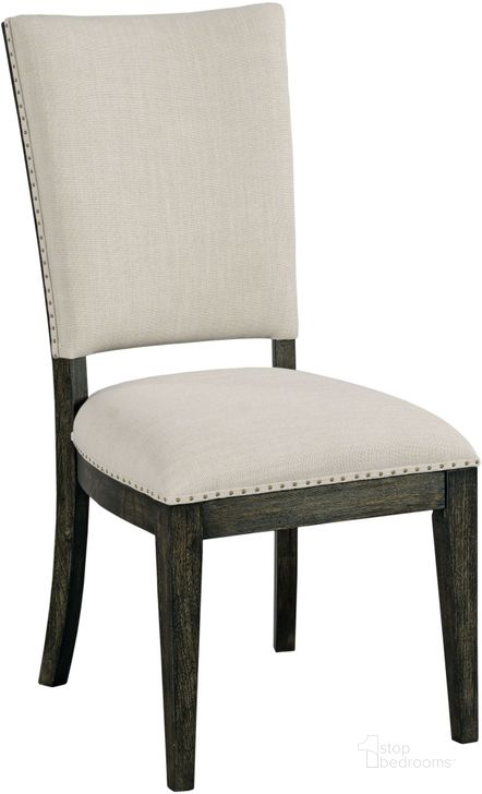 The appearance of Plank Road Charcoal Howell Side Chair Set of 2 designed by Kincaid in the modern / contemporary interior design. This cream piece of furniture  was selected by 1StopBedrooms from Plank Road Collection to add a touch of cosiness and style into your home. Sku: 706-622C. Material: Fabric. Product Type: Side Chair. Image1