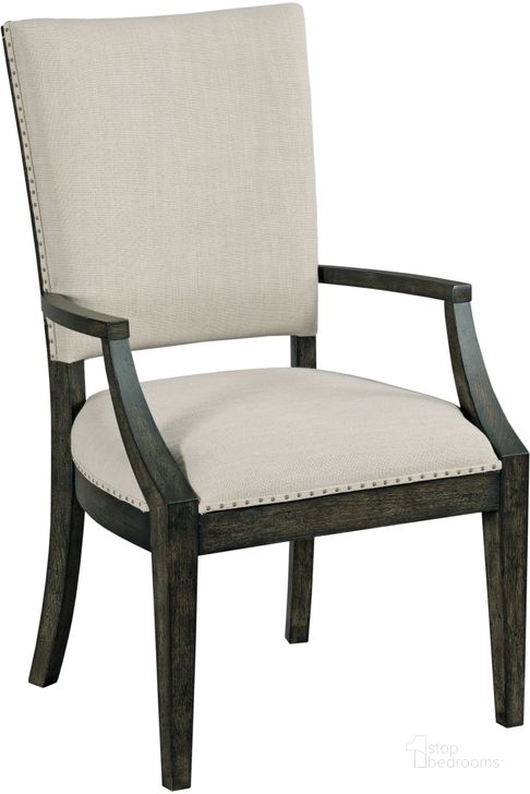 The appearance of Plank Road Charcoal Howell Arm Chair Set of 2 designed by Kincaid in the modern / contemporary interior design. This cream piece of furniture  was selected by 1StopBedrooms from Plank Road Collection to add a touch of cosiness and style into your home. Sku: 706-623C. Material: Fabric. Product Type: Arm Chair. Image1
