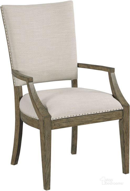 The appearance of Plank Road Stone Howell Arm Chair Set of 2 designed by Kincaid in the modern / contemporary interior design. This cream piece of furniture  was selected by 1StopBedrooms from Plank Road Collection to add a touch of cosiness and style into your home. Sku: 706-623S. Material: Fabric. Product Type: Arm Chair. Image1