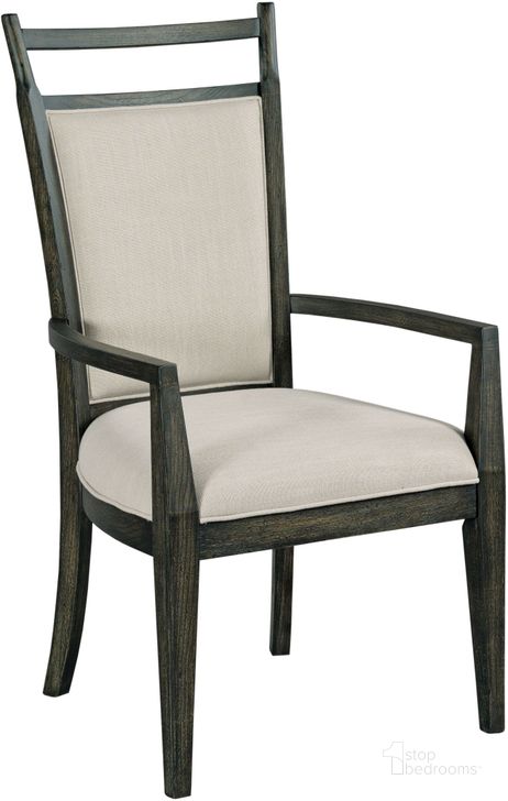 The appearance of Plank Road Charcoal Oakley Arm Chair Set of 2 designed by Kincaid in the modern / contemporary interior design. This cream piece of furniture  was selected by 1StopBedrooms from Plank Road Collection to add a touch of cosiness and style into your home. Sku: 706-637C. Material: Fabric. Product Type: Arm Chair. Image1