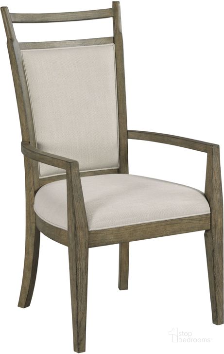 The appearance of Plank Road Stone Oakley Arm Chair Set of 2 designed by Kincaid in the modern / contemporary interior design. This cream piece of furniture  was selected by 1StopBedrooms from Plank Road Collection to add a touch of cosiness and style into your home. Sku: 706-637S. Material: Fabric. Product Type: Arm Chair. Image1