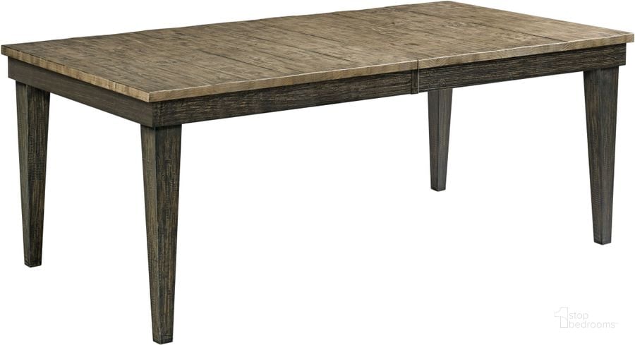 The appearance of Plank Road Charcoal Rankin Extendable Rectangular Dining Table designed by Kincaid in the modern / contemporary interior design. This brown and gray piece of furniture  was selected by 1StopBedrooms from Plank Road Collection to add a touch of cosiness and style into your home. Sku: 706-744C. Table Base Style: Legs. Material: Wood. Product Type: Dining Table. Table Top Shape: Rectangular. Image1
