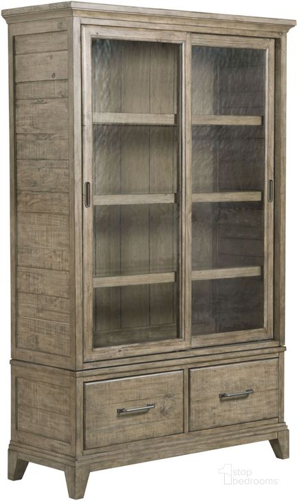 The appearance of Plank Road Stone Darby Display Cabinet designed by Kincaid in the modern / contemporary interior design. This brown piece of furniture  was selected by 1StopBedrooms from Plank Road Collection to add a touch of cosiness and style into your home. Sku: 706-830SP. Material: Wood. Product Type: China Cabinet. Image1