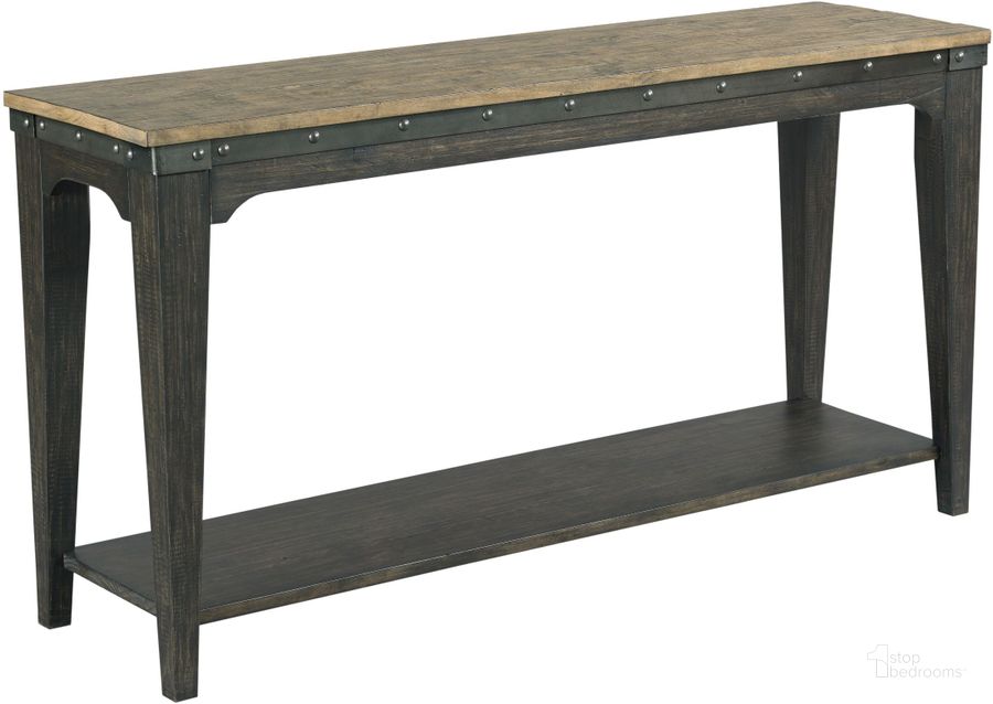 The appearance of Plank Road Charcoal Artisans Hall Console designed by Kincaid in the modern / contemporary interior design. This brown and gray piece of furniture  was selected by 1StopBedrooms from Plank Road Collection to add a touch of cosiness and style into your home. Sku: 706-935C. Material: Wood. Product Type: Console. Image1