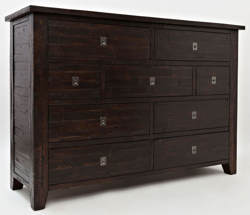 The appearance of Kona Grove Rustic Chocolate Dresser designed by Jofran in the transitional interior design. This brown piece of furniture  was selected by 1StopBedrooms from Kona Grove Collection to add a touch of cosiness and style into your home. Sku: 707-10. Material: Wood. Product Type: Dresser. Image1