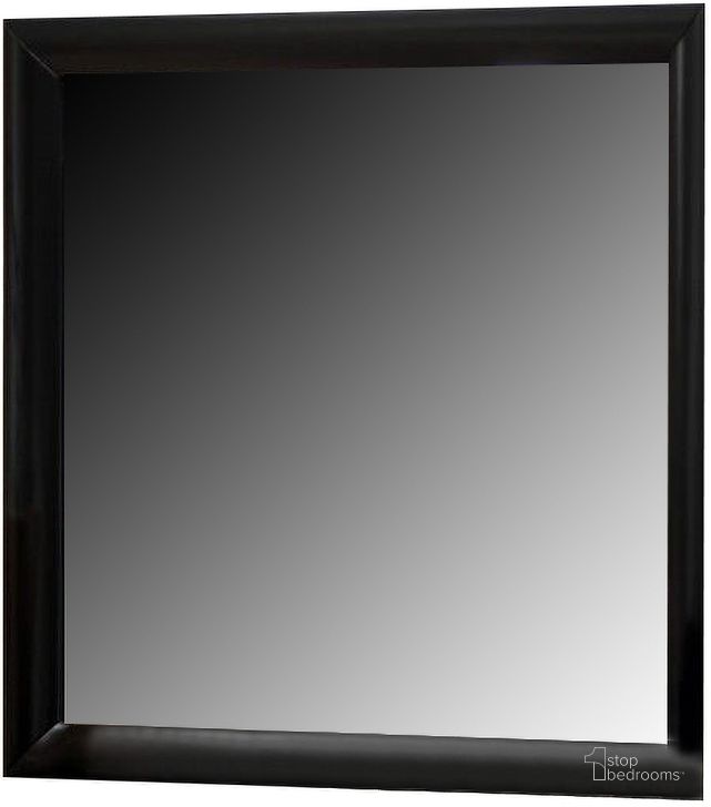 The appearance of Crown Mark Furniture Emily Dresser Mirror in Black designed by Crown Mark in the modern / contemporary interior design. This black piece of furniture  was selected by 1StopBedrooms from Emily Collection to add a touch of cosiness and style into your home. Sku: B4280-11. Material: Wood. Product Type: Dresser Mirror. Image1