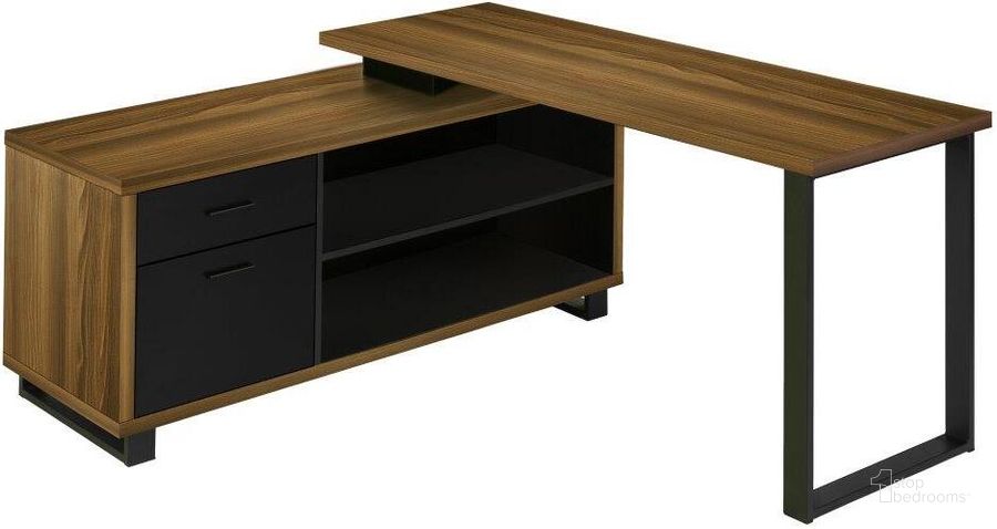 The appearance of 72 Inch Walnut And Black Executive Corner Compter Desk designed by Monarch Specialties in the modern / contemporary interior design. This walnut and black piece of furniture  was selected by 1StopBedrooms from  to add a touch of cosiness and style into your home. Sku: I 7711. Material: Metal. Product Type: Computer Desk. Image1