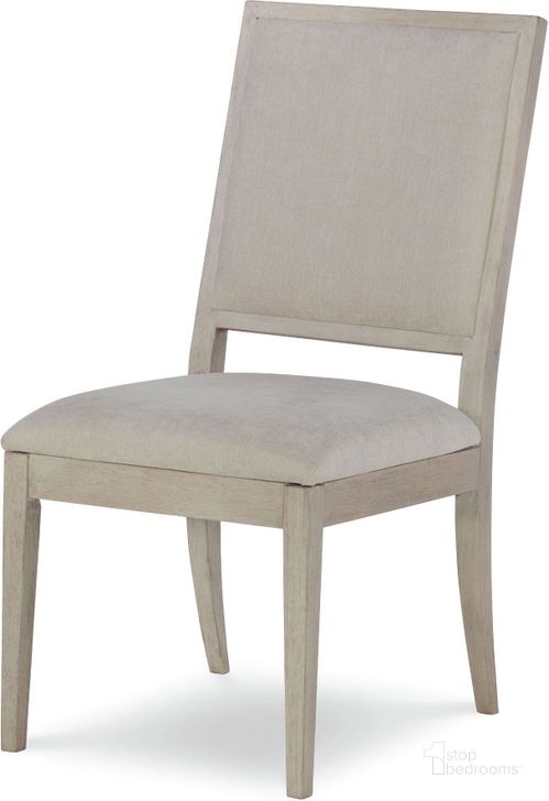 The appearance of Cinema Shadow Grey Upholstered Side Chair Set of 2 by Rachael Ray designed by Legacy Classic in the transitional interior design. This gray piece of furniture  was selected by 1StopBedrooms from Cinema Collection to add a touch of cosiness and style into your home. Sku: 7200-140 KD. Material: Fabric. Product Type: Side Chair. Image1
