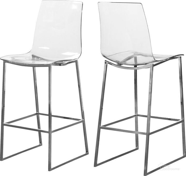 The appearance of Meridian Furniture Lumen Metal/Acrylic Stool in Chrome designed by Meridian in the modern / contemporary interior design. This chrome piece of furniture  was selected by 1StopBedrooms from Lumen Collection to add a touch of cosiness and style into your home. Sku: 720. Product Type: Barstool. Material: Acrylic. Image1