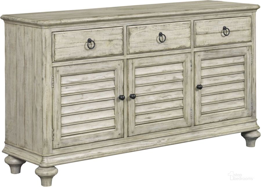 The appearance of Weatherford Cornsilk Hastings Buffet designed by Kincaid in the transitional interior design. This cream piece of furniture  was selected by 1StopBedrooms from Weatherford Collection to add a touch of cosiness and style into your home. Sku: 75-075. Material: Wood. Product Type: Buffet. Image1