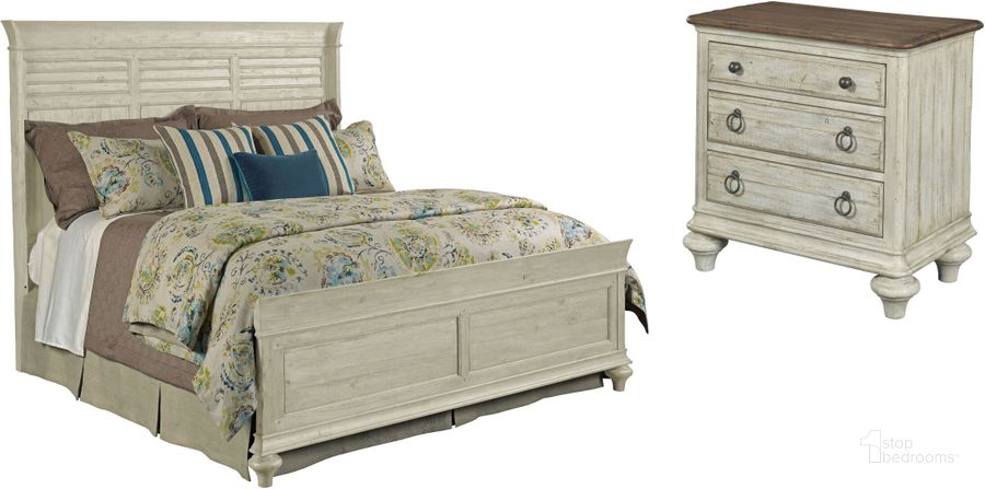 The appearance of Weatherford Cornsilk Shelter Bedroom Set designed by Kincaid in the transitional interior design. This cream piece of furniture  was selected by 1StopBedrooms from Weatherford Collection to add a touch of cosiness and style into your home. Sku: 75-130P;75-143. Bed Type: Panel Bed. Material: Wood. Bed Size: Queen. Product Type: Shelter Bed. Image1