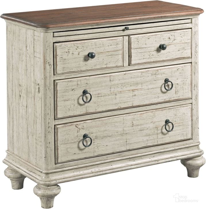 The appearance of Weatherford Cornsilk Baldwin Bachelor's Chest designed by Kincaid in the modern / contemporary interior design. This cream piece of furniture  was selected by 1StopBedrooms from Weatherford Collection to add a touch of cosiness and style into your home. Sku: 75-142. Material: Wood. Product Type: Chest. Image1