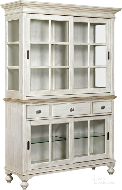The appearance of Litchfield 2 Tone Sullivan Buffet with Hutch designed by American Drew in the modern / contemporary interior design. This white piece of furniture  was selected by 1StopBedrooms from Litchfield Collection to add a touch of cosiness and style into your home. Sku: 750-850R. Material: Wood. Product Type: Buffet and Hutch. Image1