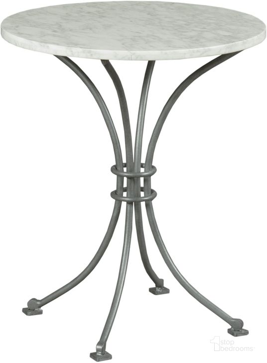 The appearance of Litchfield Driftwood Dover Chairside Table designed by American Drew in the modern / contemporary interior design. This gray piece of furniture  was selected by 1StopBedrooms from Litchfield Collection to add a touch of cosiness and style into your home. Sku: 750-916. Table Top Shape: Round. Material: Metal. Product Type: Chairside Table. Image1