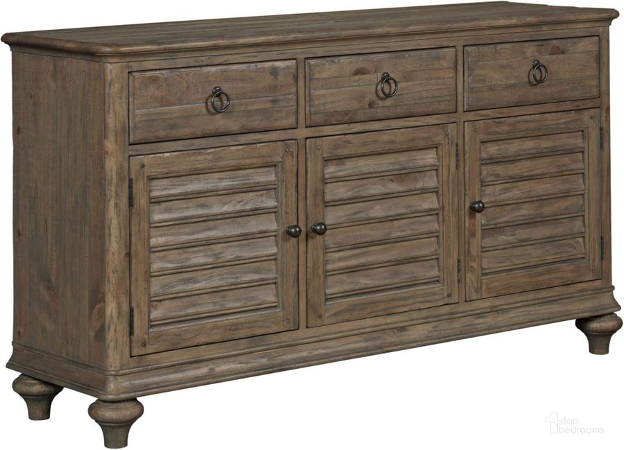 The appearance of Weatherford Heather Hastings Buffet designed by Kincaid in the transitional interior design. This brown piece of furniture  was selected by 1StopBedrooms from Weatherford Collection to add a touch of cosiness and style into your home. Sku: 76-075. Material: Wood. Product Type: Buffet. Image1