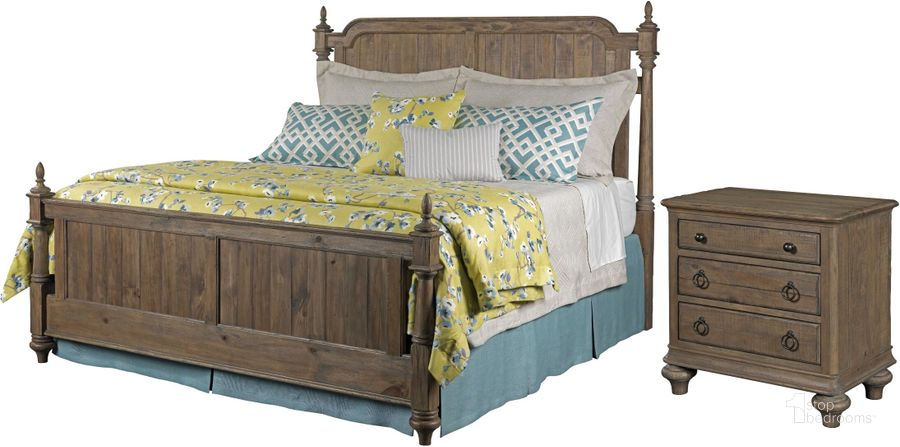 The appearance of Weatherford Heather Westland Bedroom Set designed by Kincaid in the transitional interior design. This brown piece of furniture  was selected by 1StopBedrooms from Weatherford Collection to add a touch of cosiness and style into your home. Sku: 76-135P;76-143. Bed Type: Poster Bed. Material: Wood. Product Type: Poster Bed. Bed Size: Queen. Image1