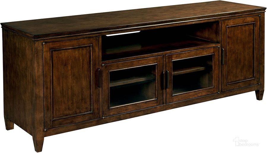 The appearance of Elise Accord 72" Console designed by Kincaid in the modern / contemporary interior design. This brown piece of furniture  was selected by 1StopBedrooms from Elise Collection to add a touch of cosiness and style into your home. Sku: 77-036. Material: Wood. Product Type: TV Console. Image1