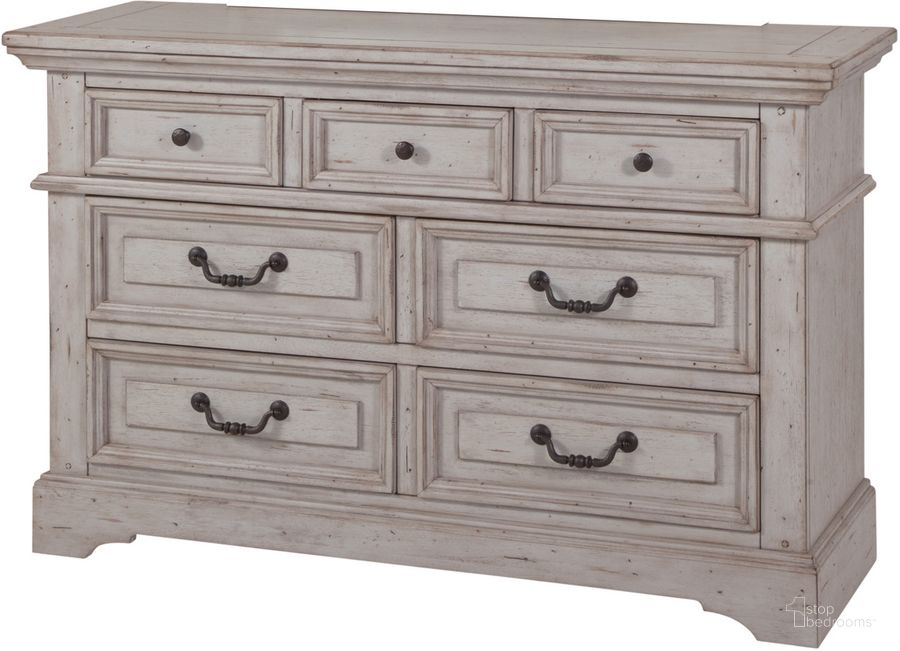 The appearance of American Woodcrafters Stonebrook Double Dresser in Antique Gray 7820 260 designed by American Woodcrafters in the transitional interior design. This gray piece of furniture  was selected by 1StopBedrooms from Stonebrook Collection to add a touch of cosiness and style into your home. Sku: 7820-260. Material: Wood. Product Type: Dresser. Image1