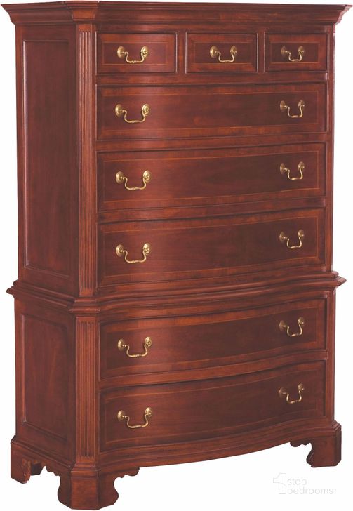 The appearance of Cherry Grove Classic Antique Cherry Chest On Chest designed by American Drew in the traditional interior design. This brown piece of furniture  was selected by 1StopBedrooms from Cherry Collection to add a touch of cosiness and style into your home. Sku: 791-230. Material: Wood. Product Type: Chest. Image1